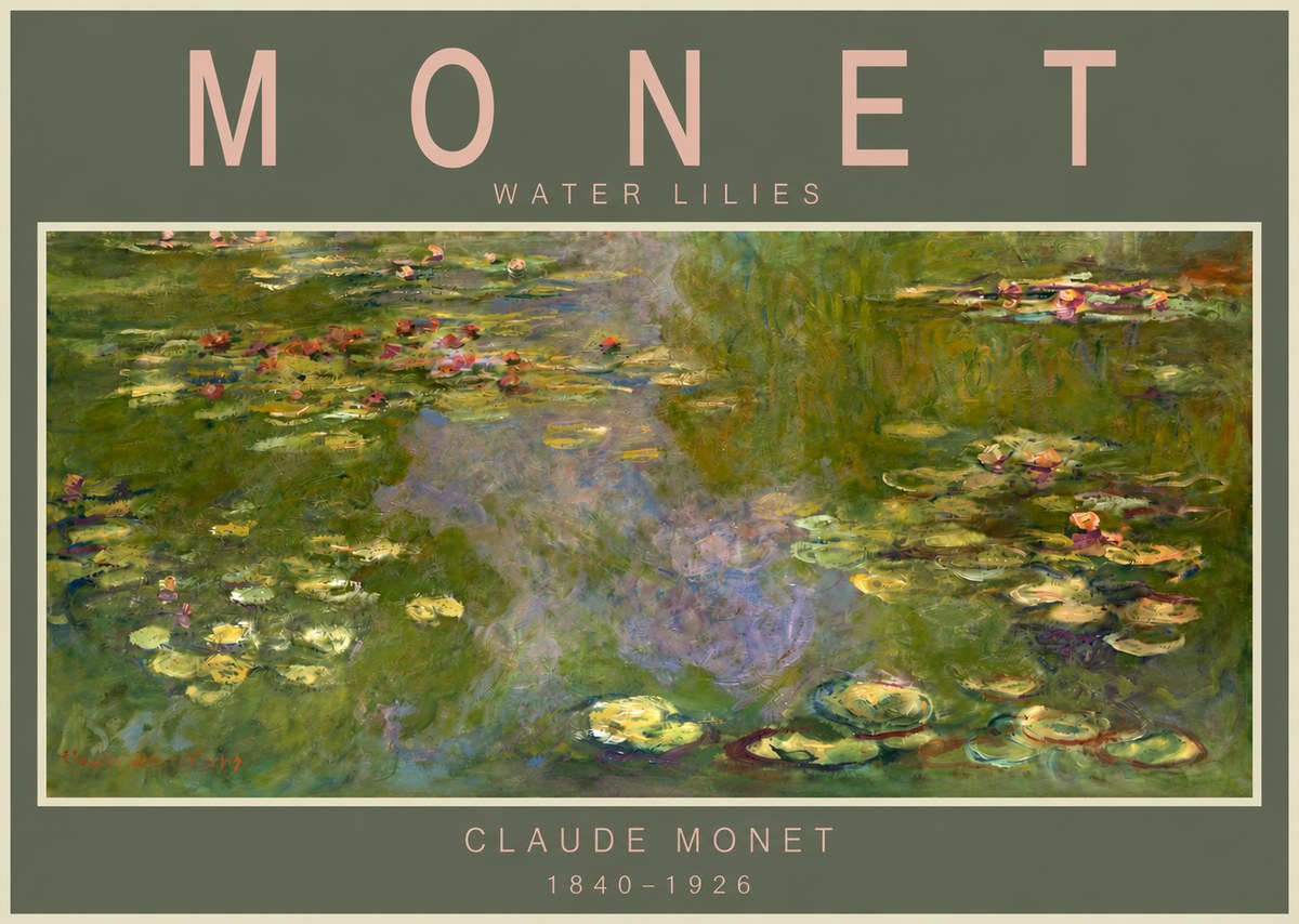 Monet Water Lilies V No3 - Póster