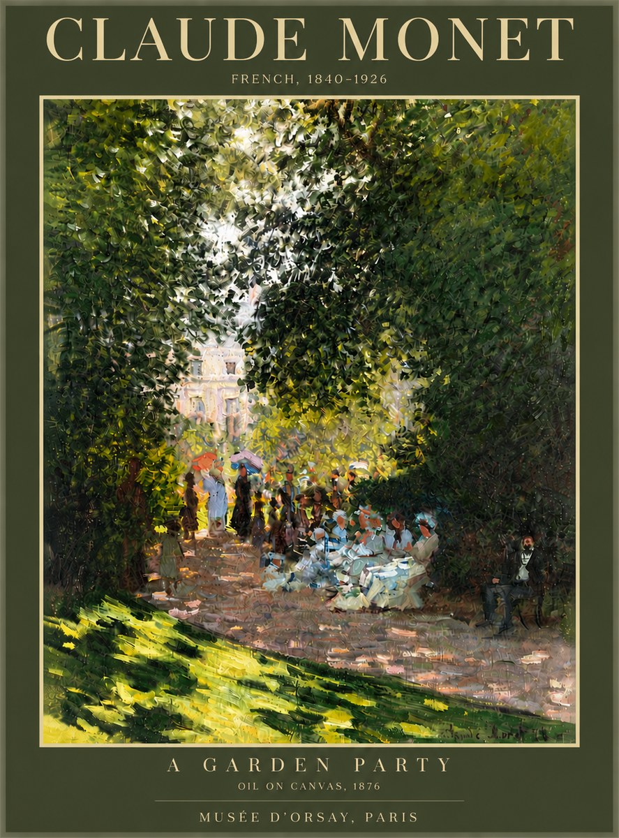 Monet A Garden Party No5 - Póster
