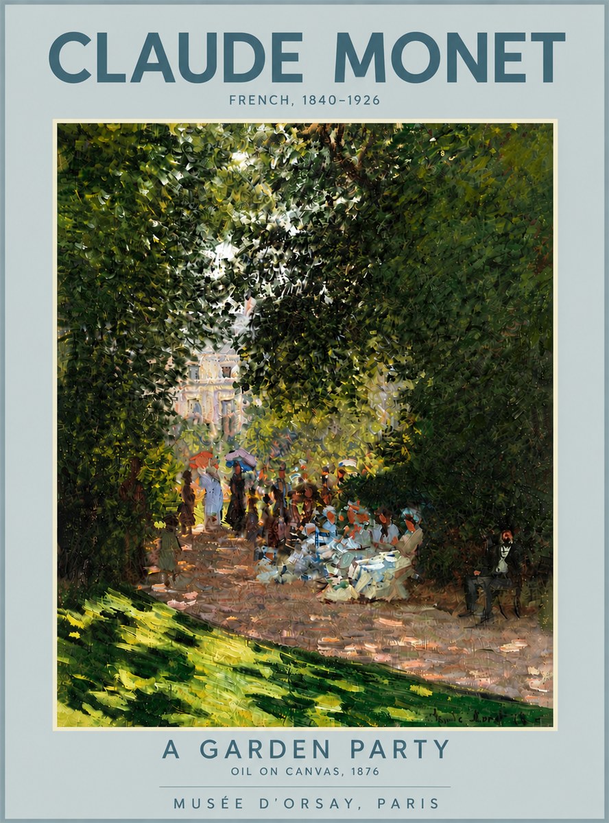 Monet A Garden Party No6 - Póster