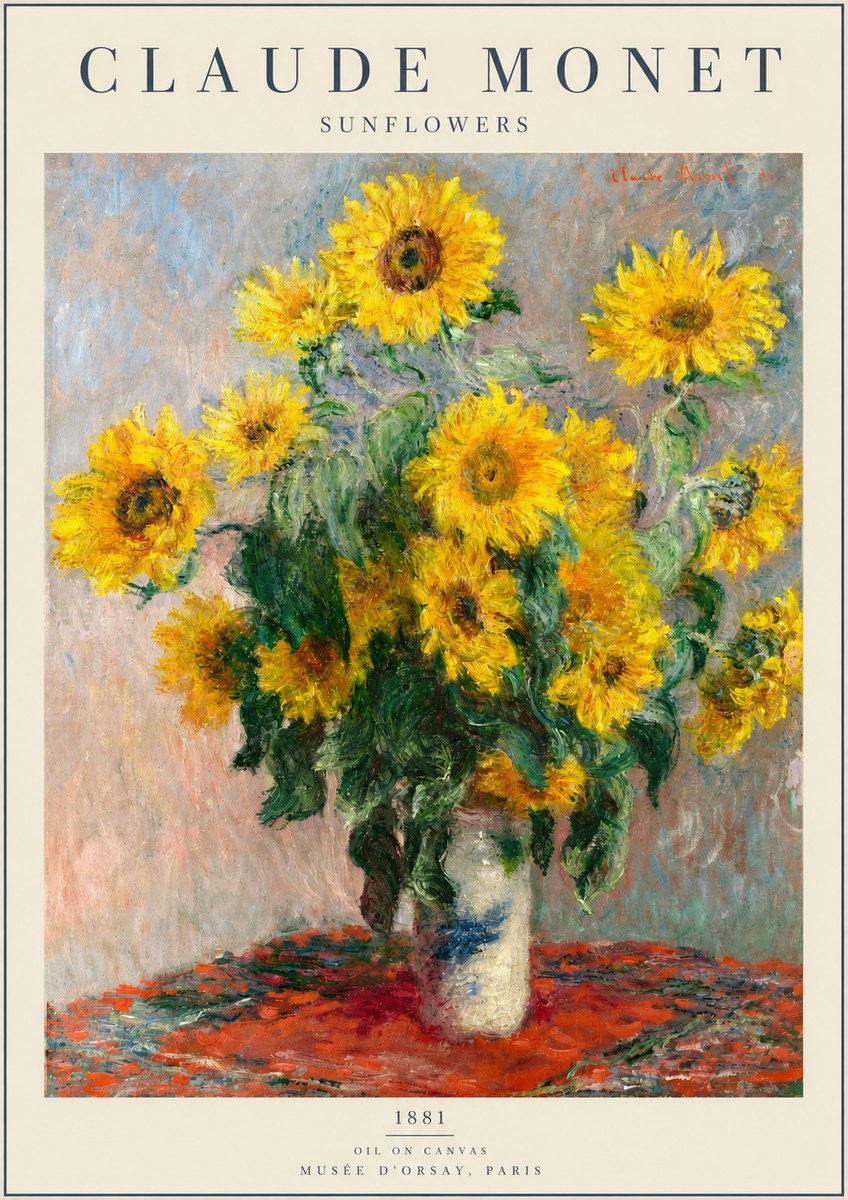 Monet Sunflowers No2 - Póster
