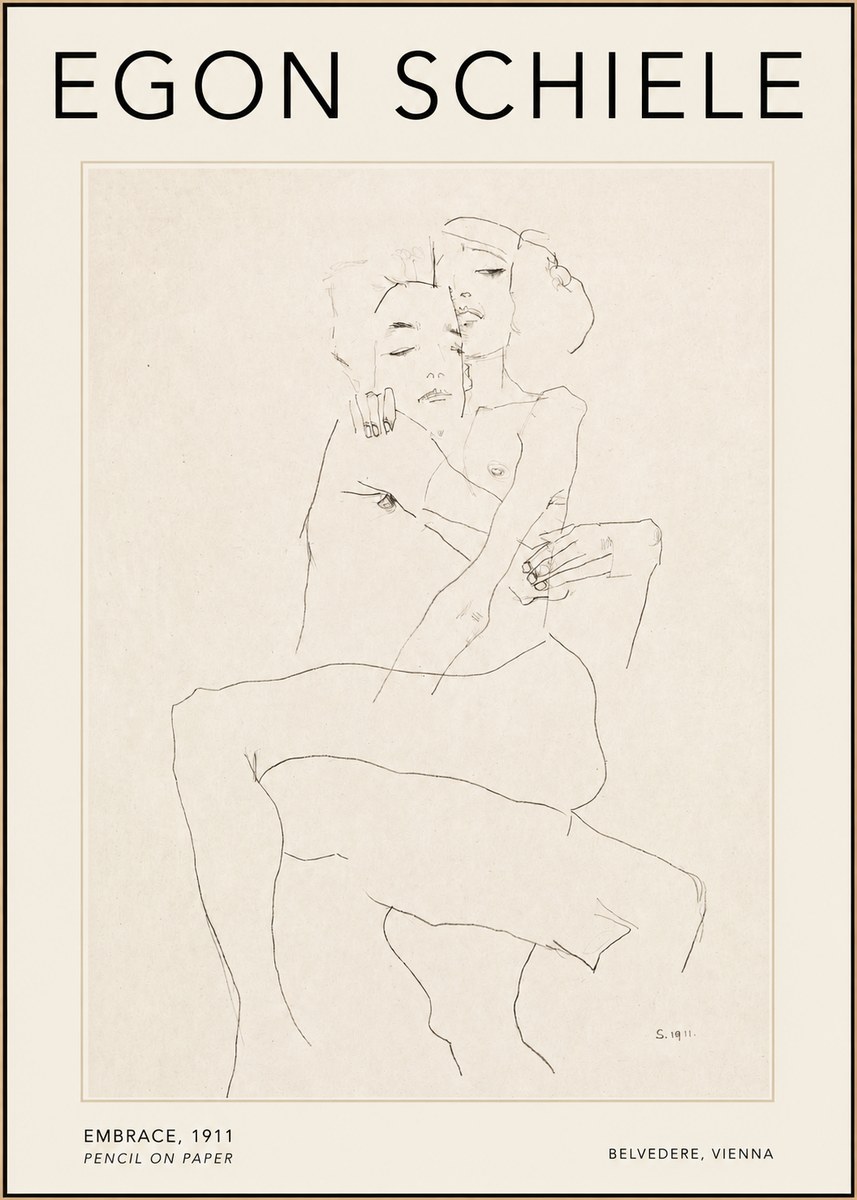 Schiele Embrace, 1911 No2 - Póster