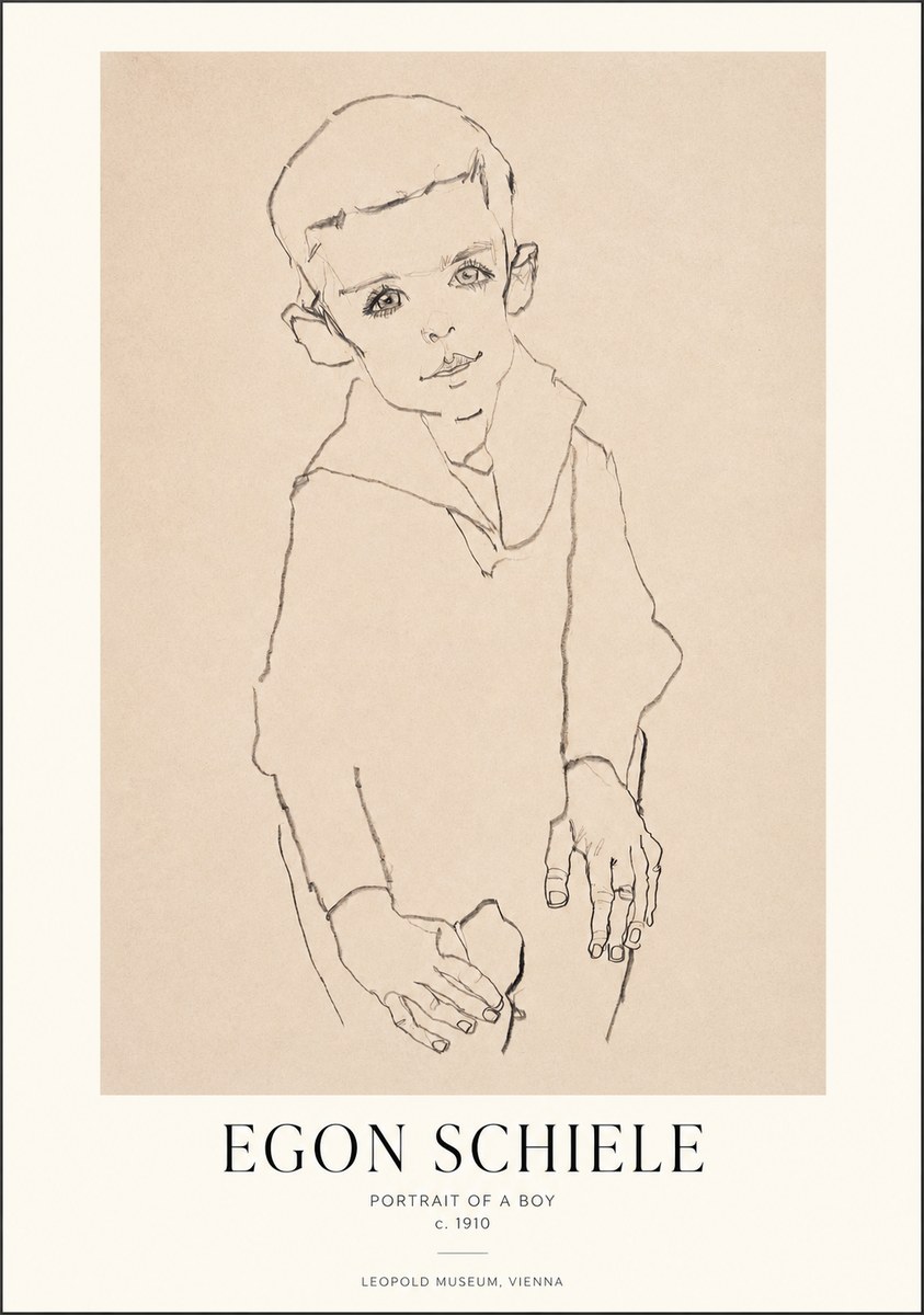 Schiele Portrait of a Boy No1 - Póster