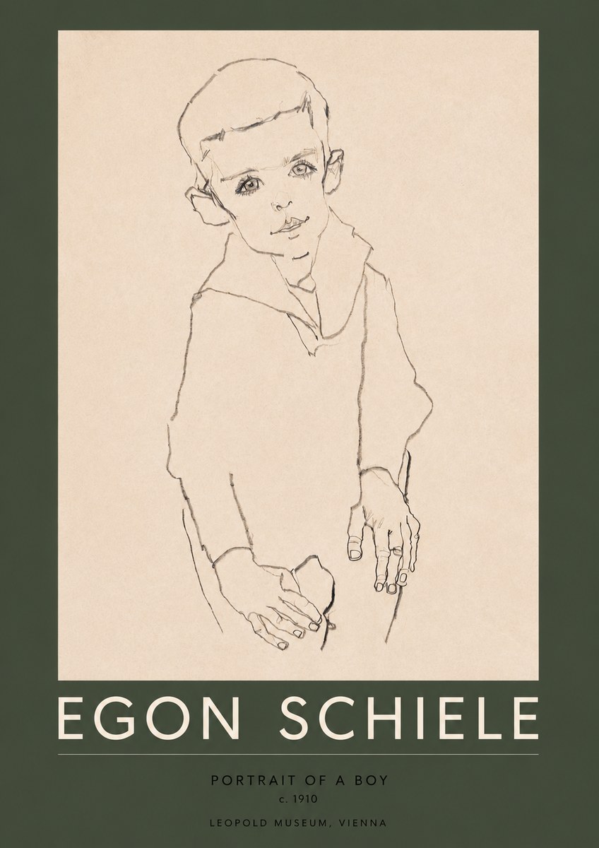 Schiele Portrait of a Boy No2 - Póster