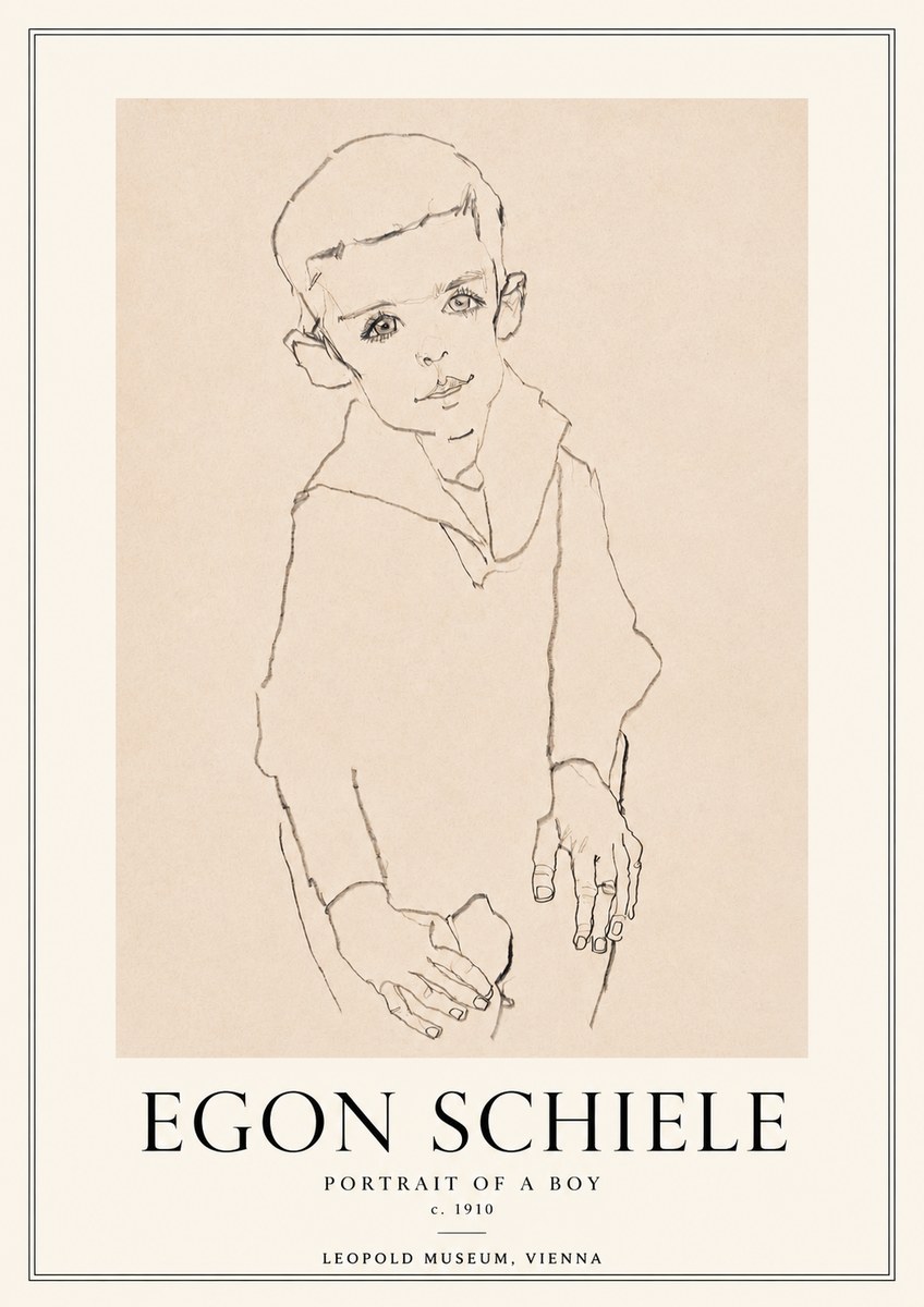 Schiele Portrait of a Boy No3 - Póster
