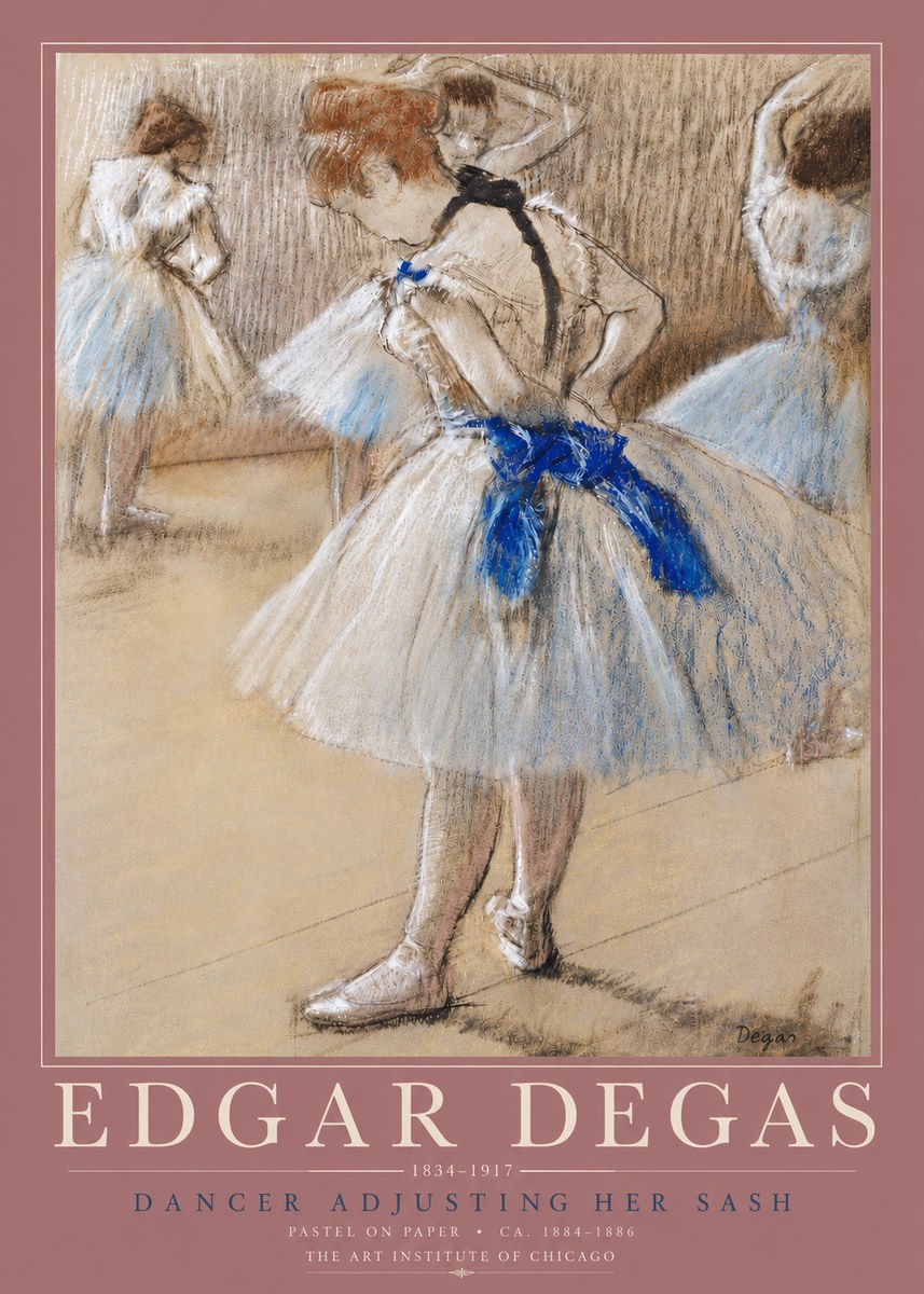 Edgar Degas Dancer Adjusting Her Sash No5 - Póster