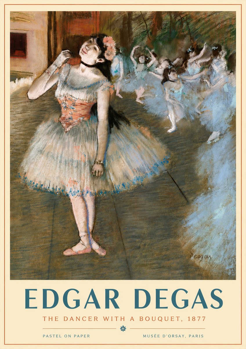 Edgar Degas The Dancer with a Bouquet No4 - Póster