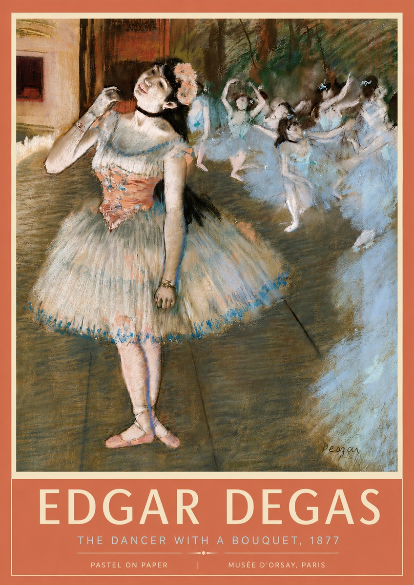 Edgar Degas The Dancer with a Bouquet No5 - Póster