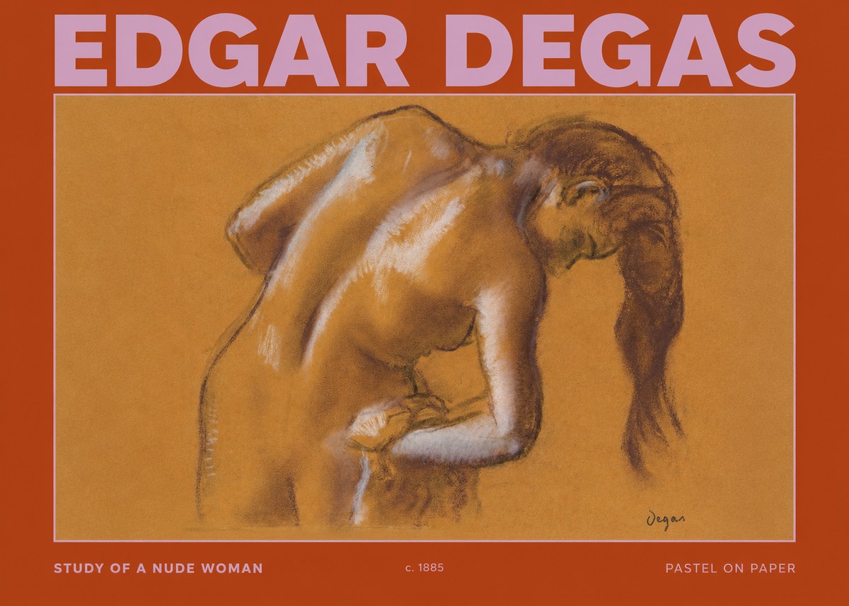 Edgar Degas Study of a Nude Woman I No2 - Póster