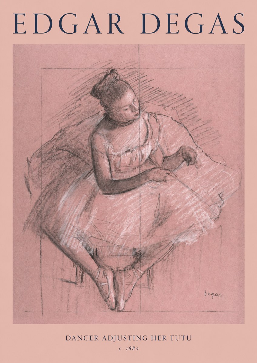 Edgar Degas Dancer Adjusting Her Tutu No1 - Póster