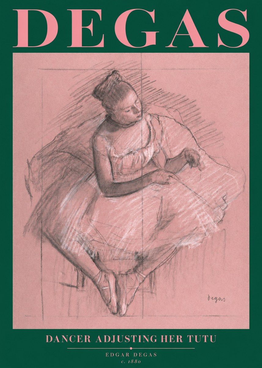 Edgar Degas Dancer Adjusting Her Tutu No2 - Póster