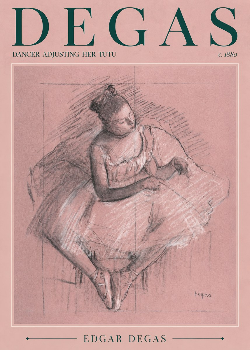 Edgar Degas Dancer Adjusting Her Tutu No4 - Póster