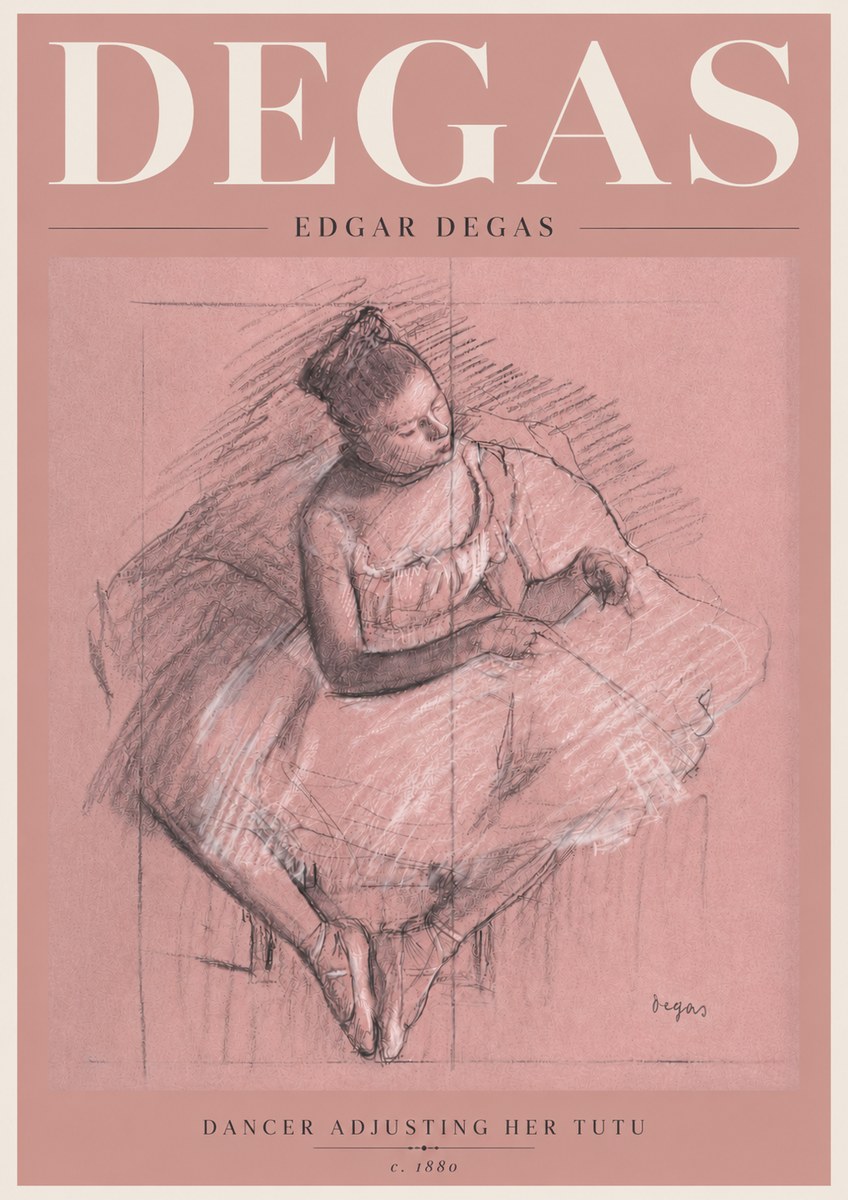 Edgar Degas Dancer Adjusting Her Tutu No5 - Póster