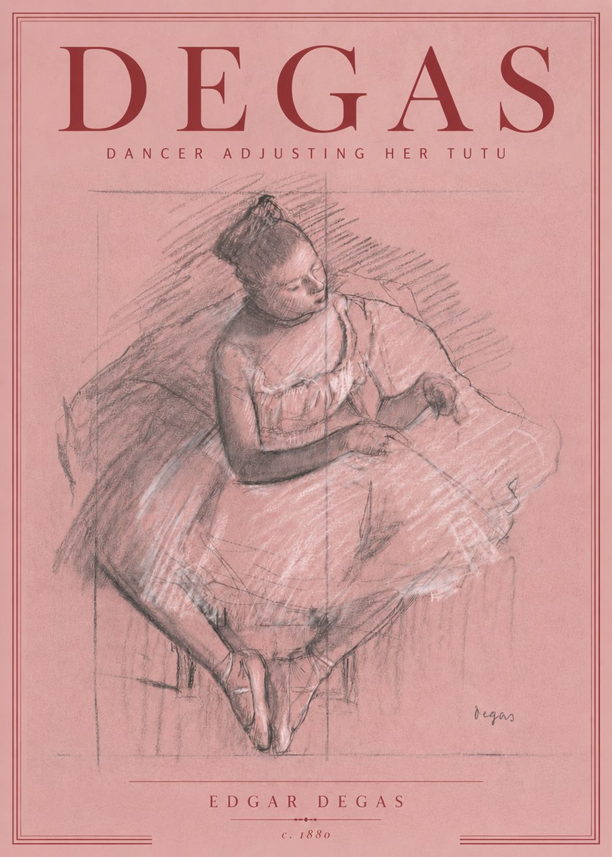 Edgar Degas Dancer Adjusting Her Tutu No6 - Póster