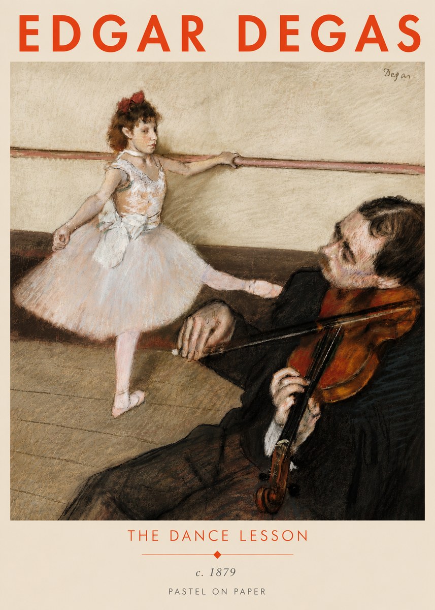 Edgar Degas The Dance Lesson No6 - Póster