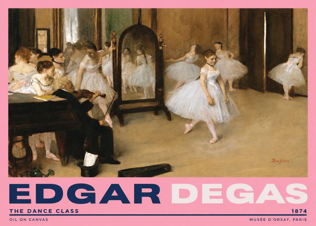 Edgar Degas The Dance Class II No2 - Póster