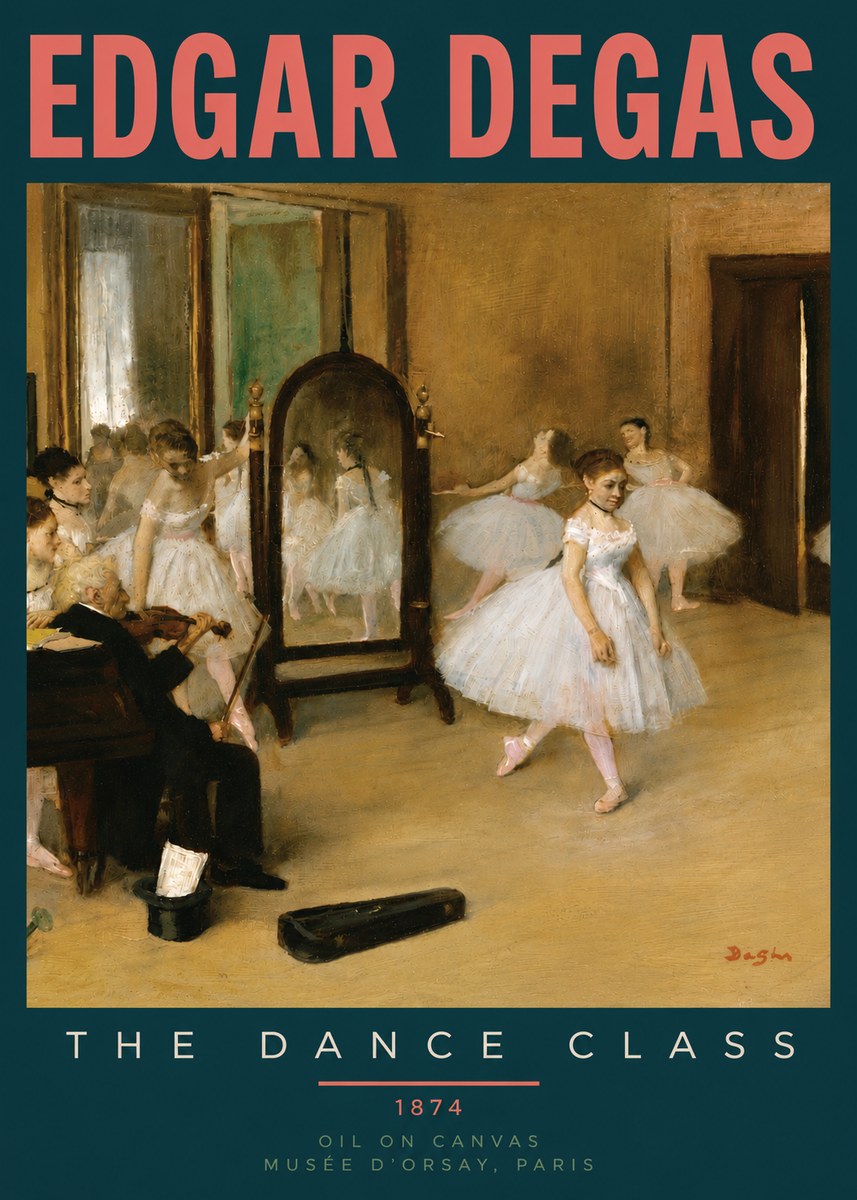 Edgar Degas The Dance Class II No4 - Póster