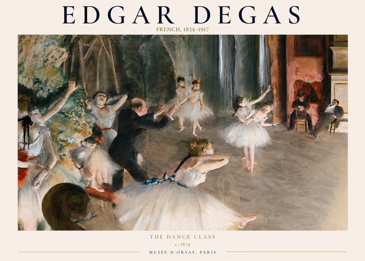 Edgar Degas The Dance Class III No1 - Póster