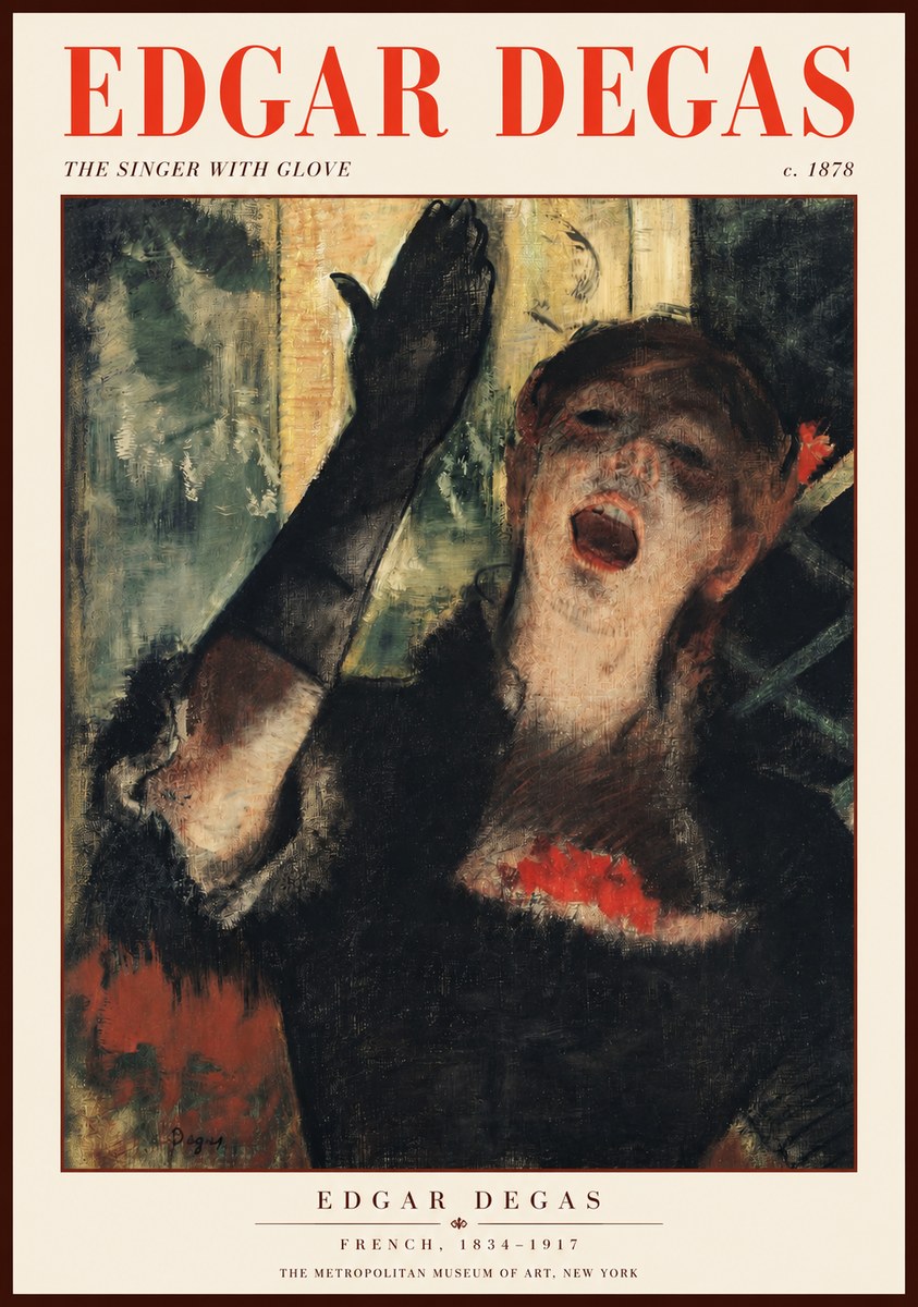 Edgar Degas The Singer with Glove No2 - Póster