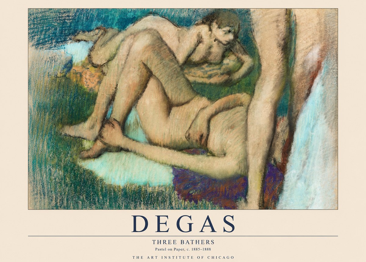 Edgar Degas Three Bathers No1 - Póster