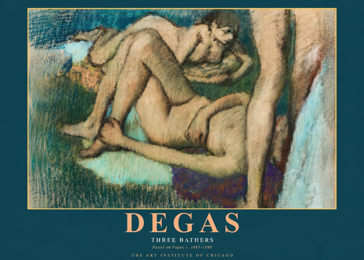 Edgar Degas Three Bathers No2 - Póster