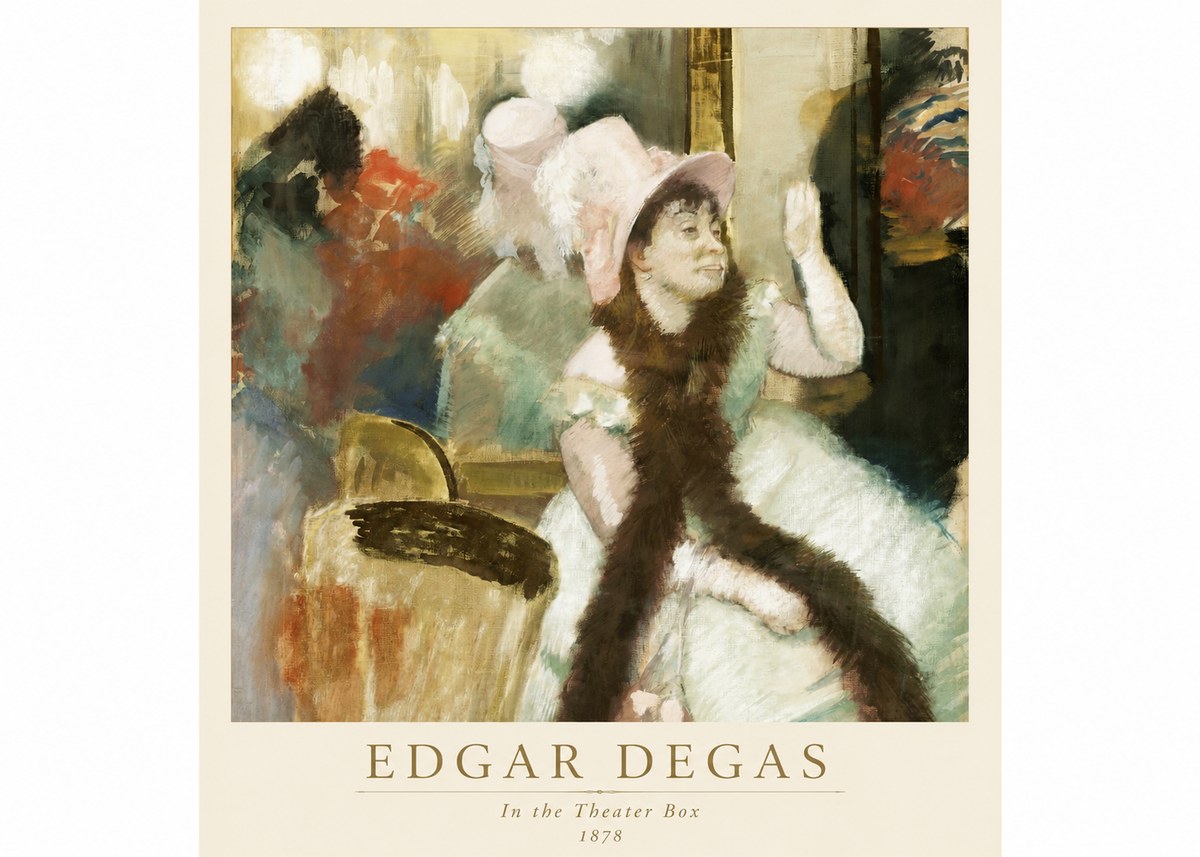 Edgar Degas In the Theater Box No1 - Póster