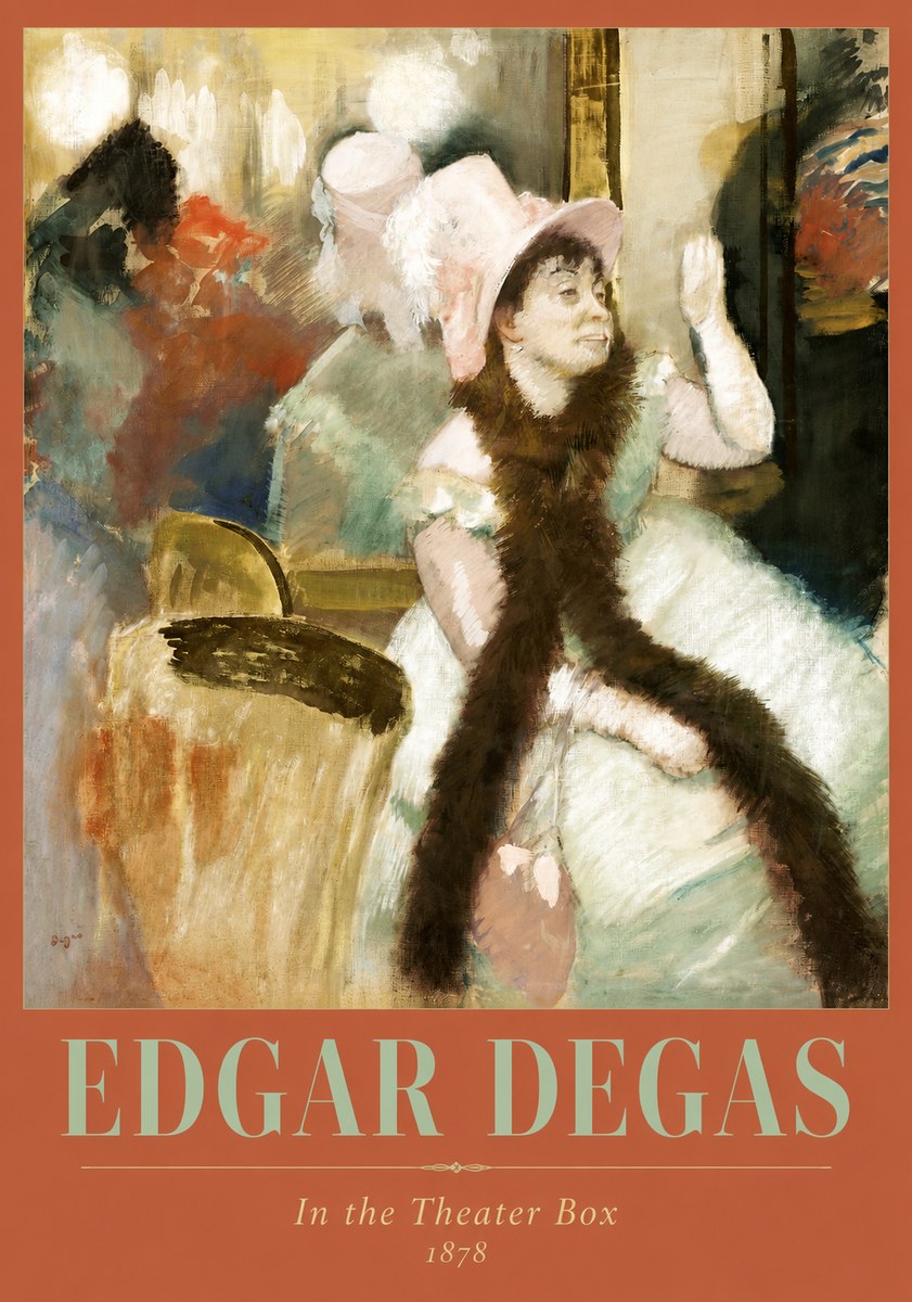 Edgar Degas In the Theater Box No2 - Póster