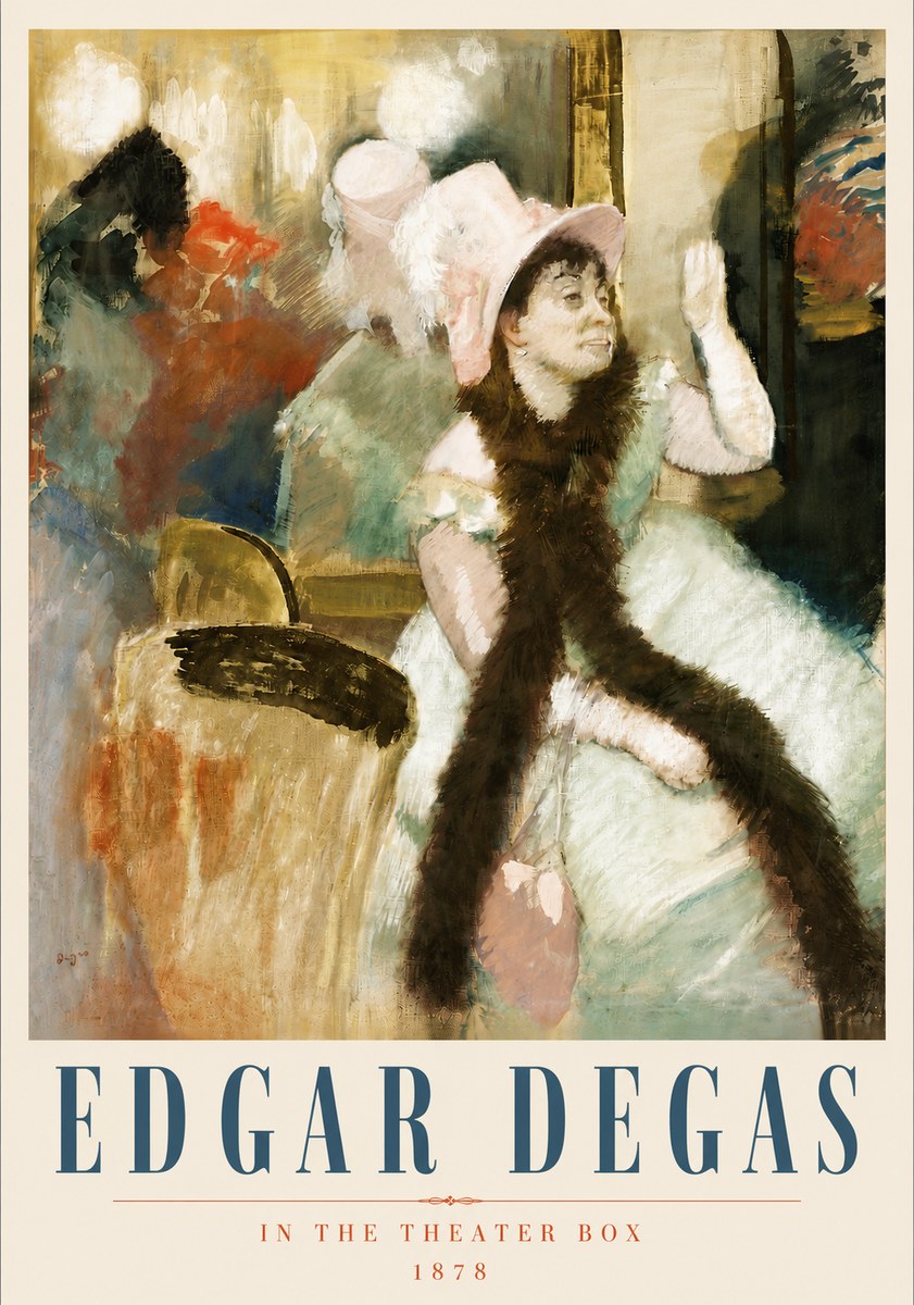 Edgar Degas In the Theater Box No4 - Póster