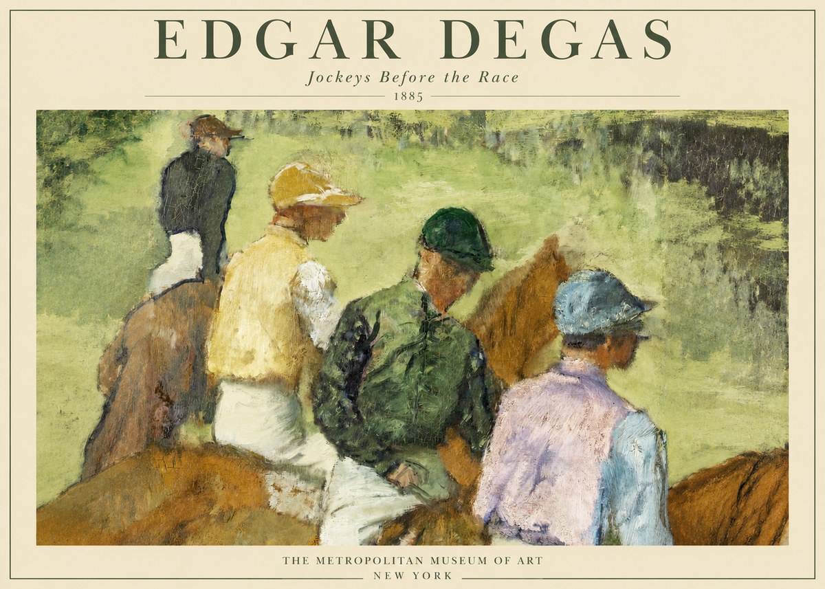 Edgar Degas Jockeys Before the Race No1 - Póster