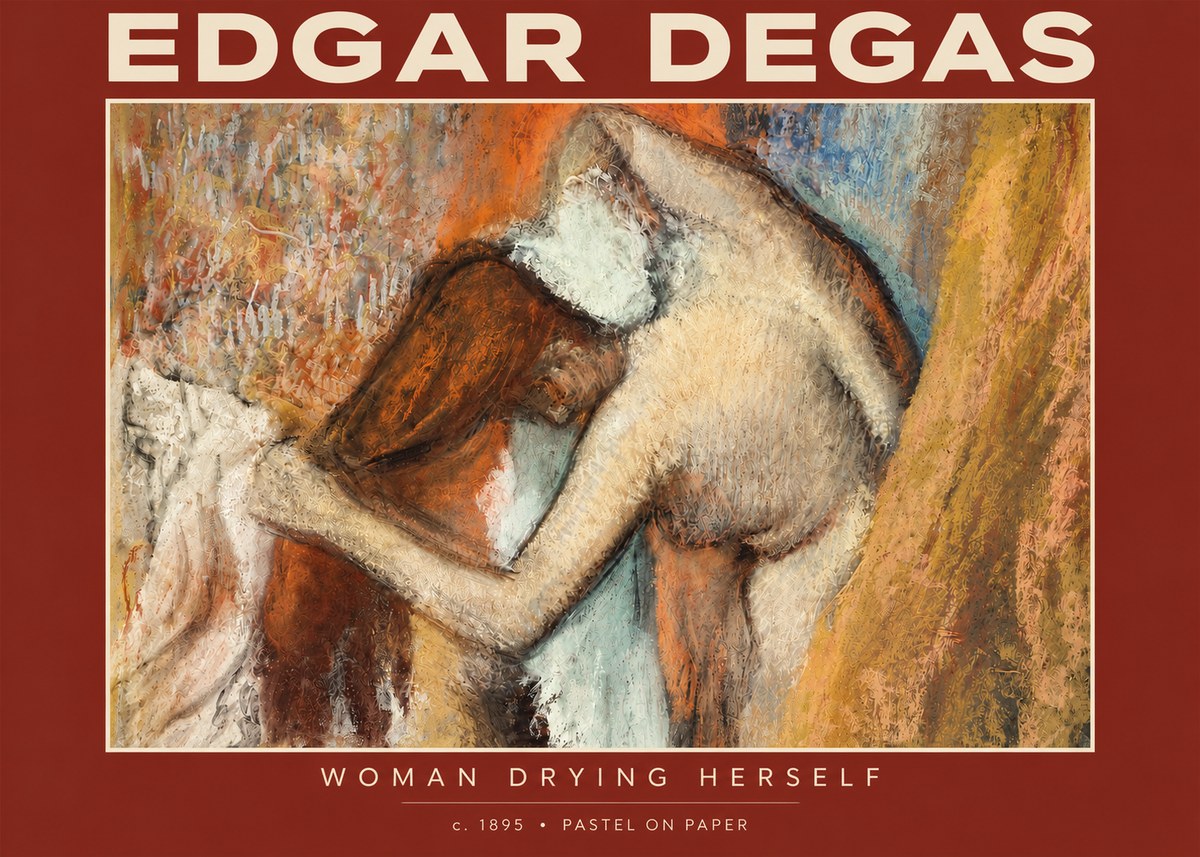 Edgar Degas Woman Drying Herself I No4 - Póster