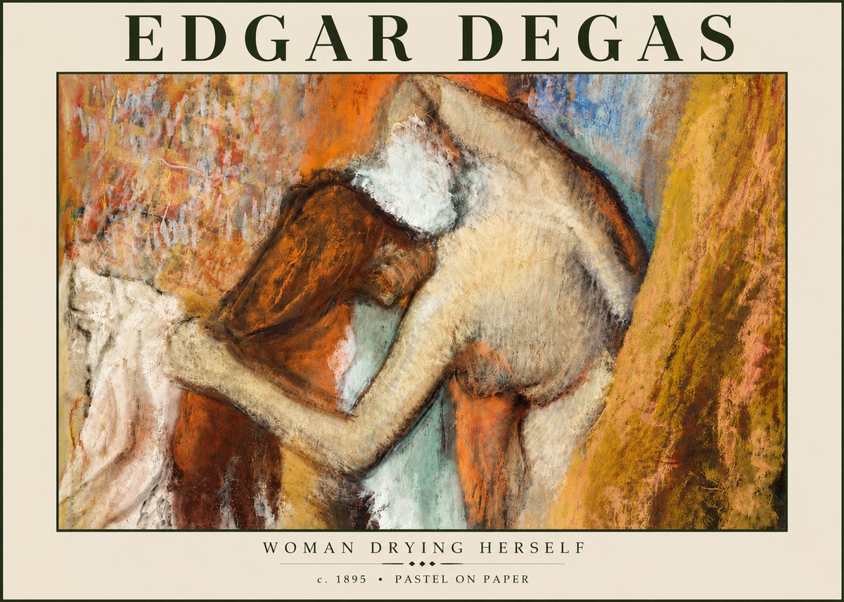 Edgar Degas Woman Drying Herself I No6 - Póster