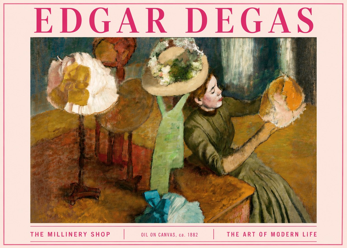 Edgar Degas The Millinery Shop, Ca. 1882 No3 - Póster