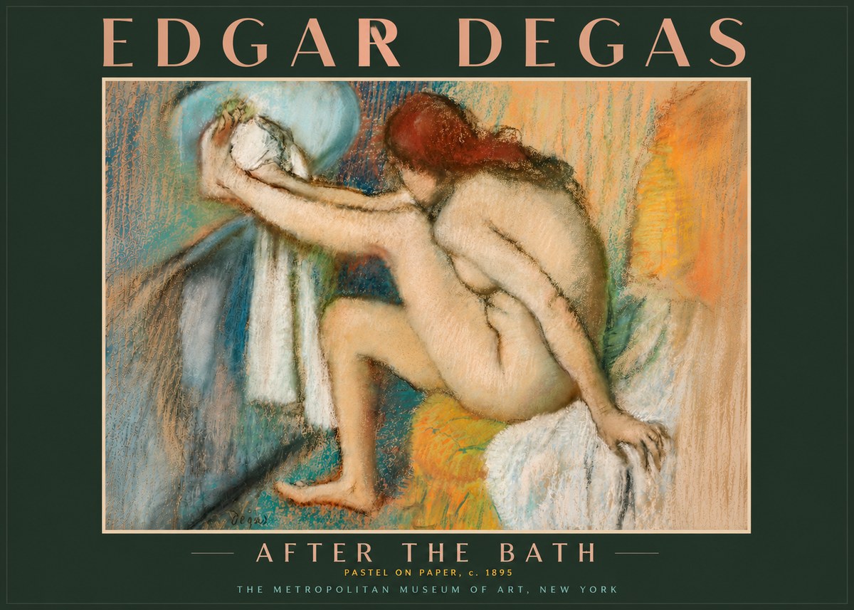 Edgar Degas After the Bath II No5 - Póster
