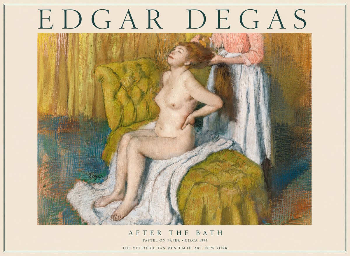 Edgar Degas After the Bath III No1 - Póster