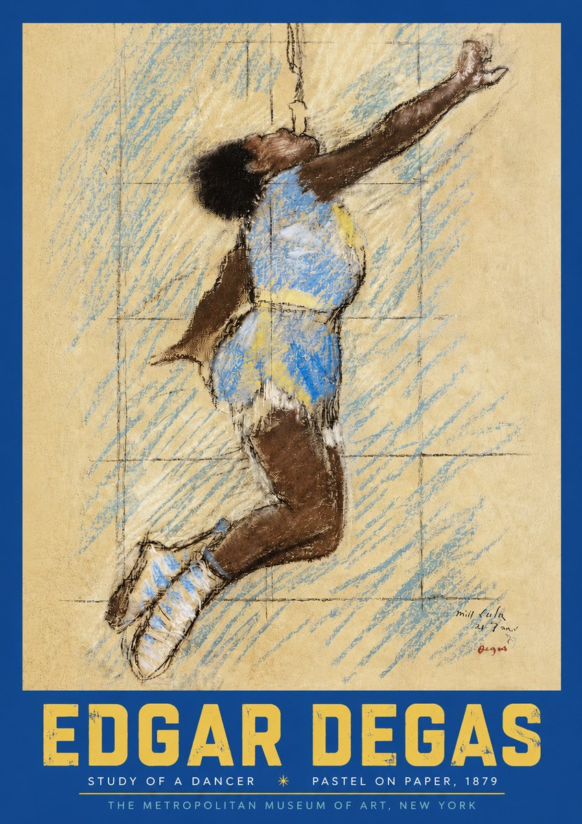 Edgar Degas Study of a Dancer No3 - Póster