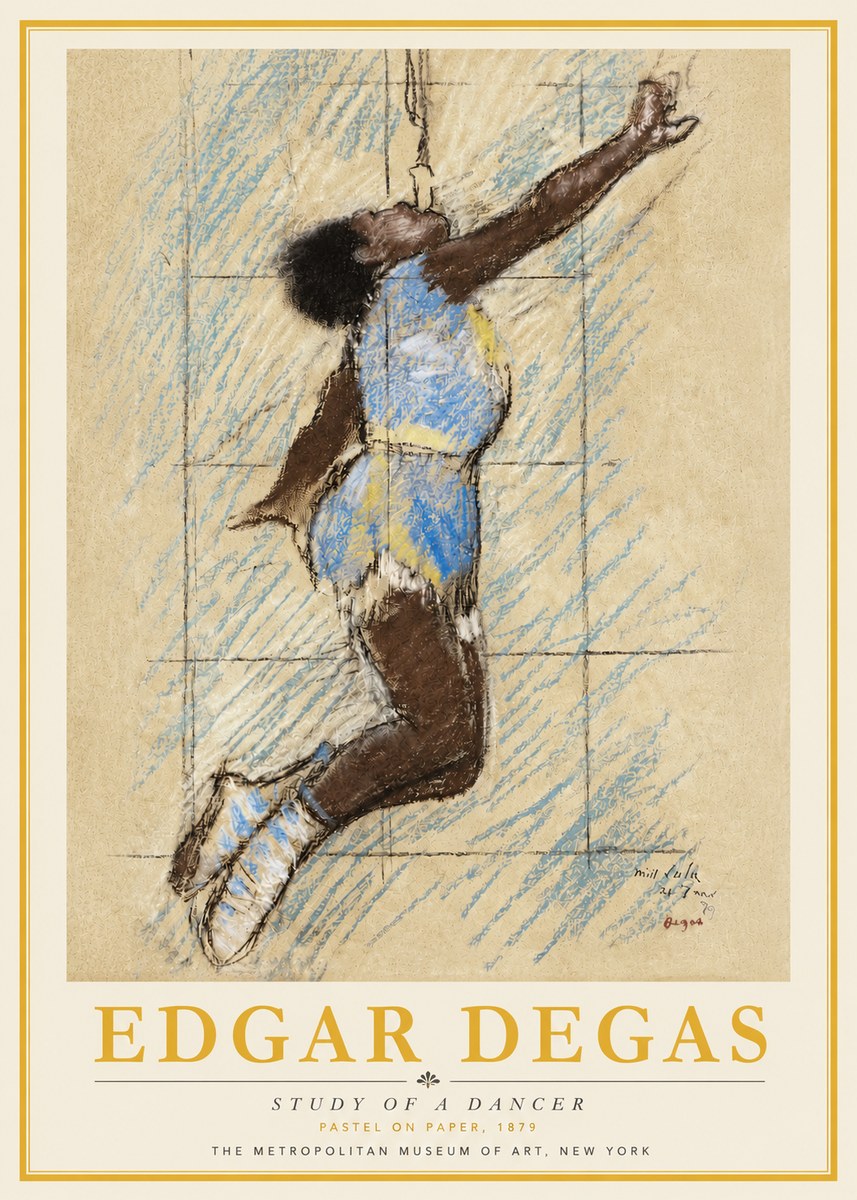 Edgar Degas Study of a Dancer No4 - Póster