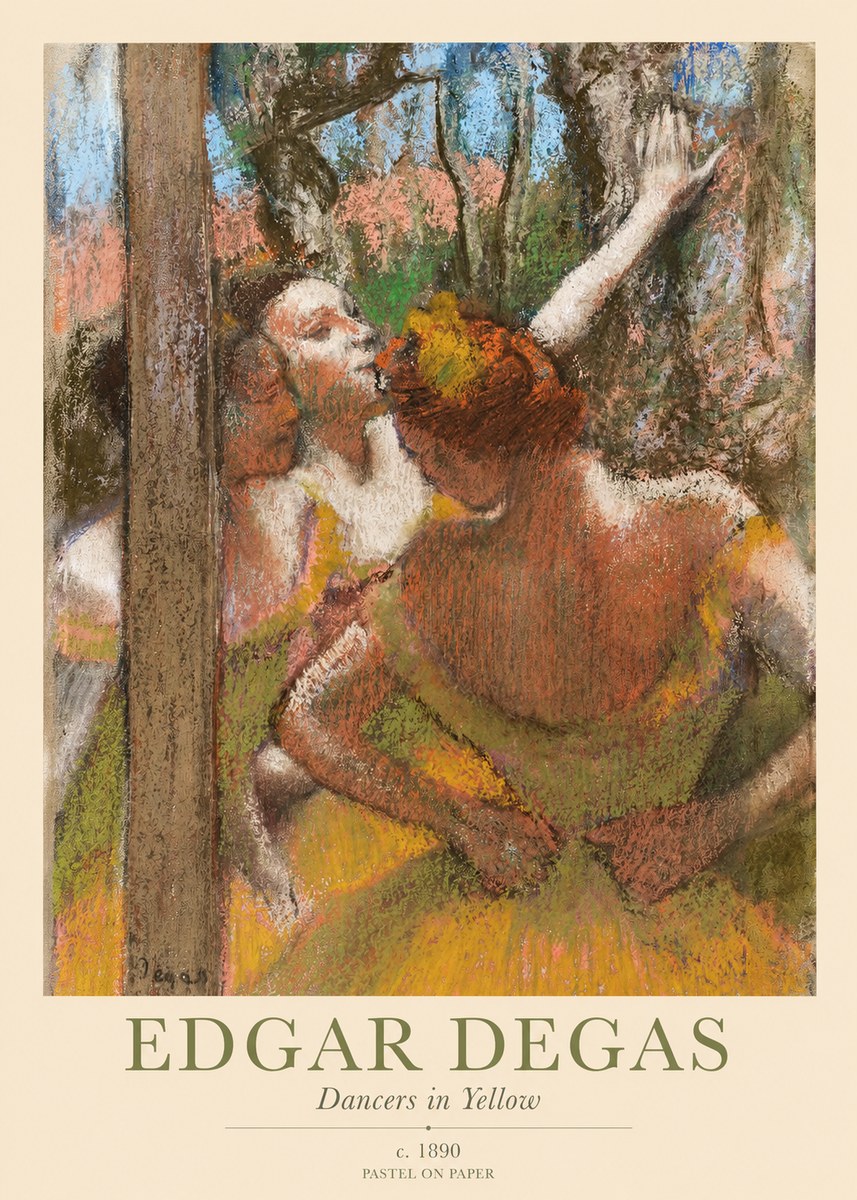 Edgar Degas Dancers in Yellow No1 - Póster