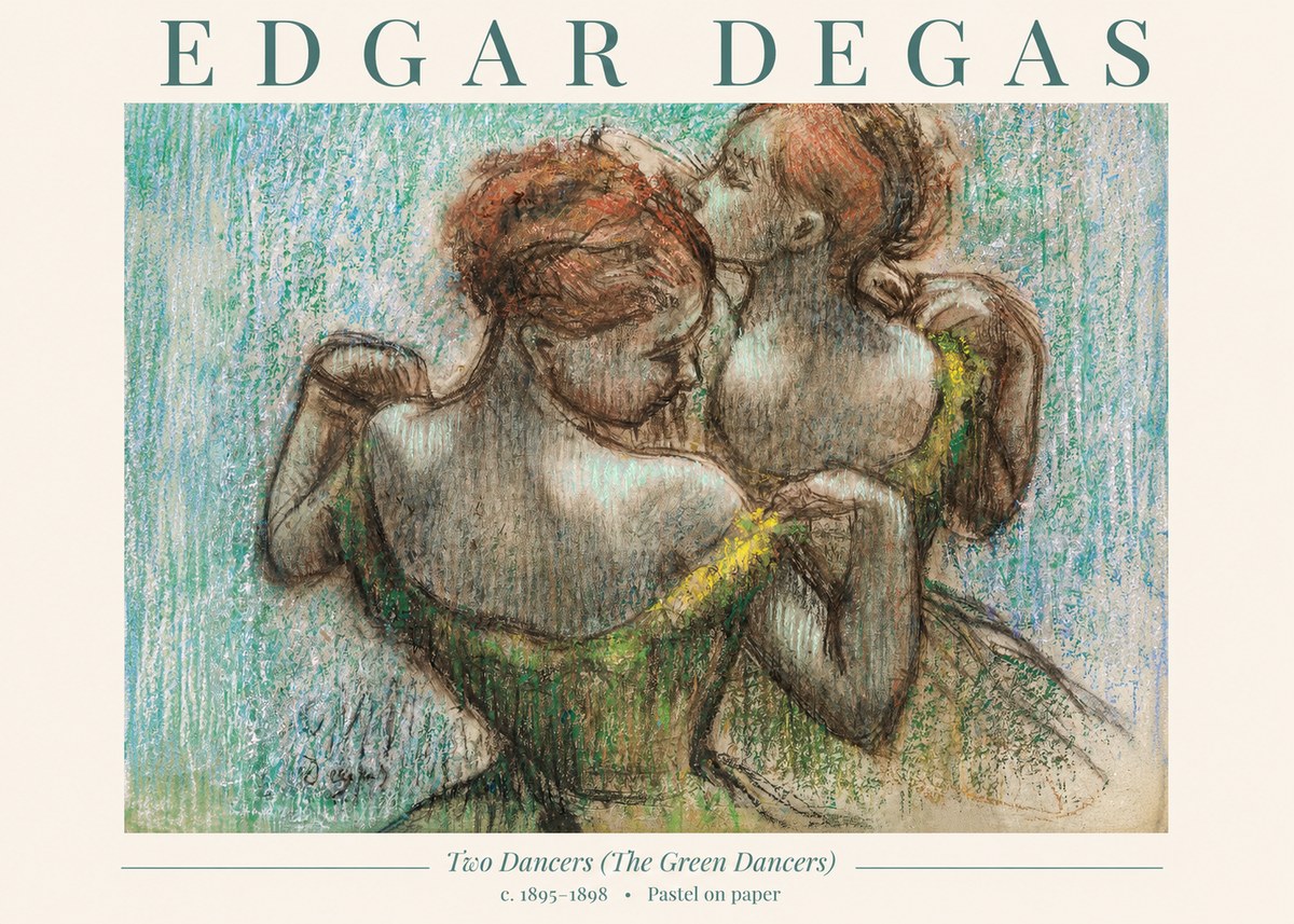 Edgar Degas Two Dancers (the Green Dancers) No1 - Póster