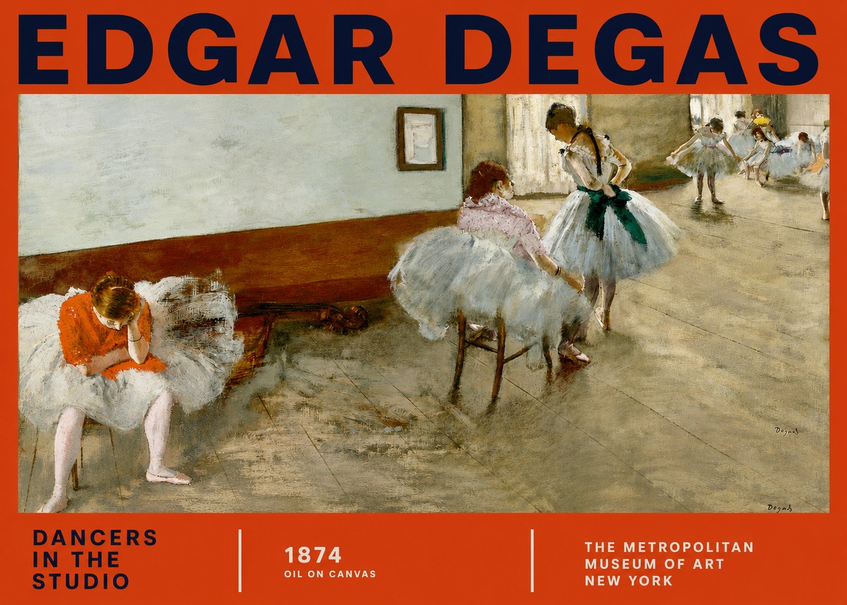 Edgar Degas Dancers in the Studio No2 - Póster