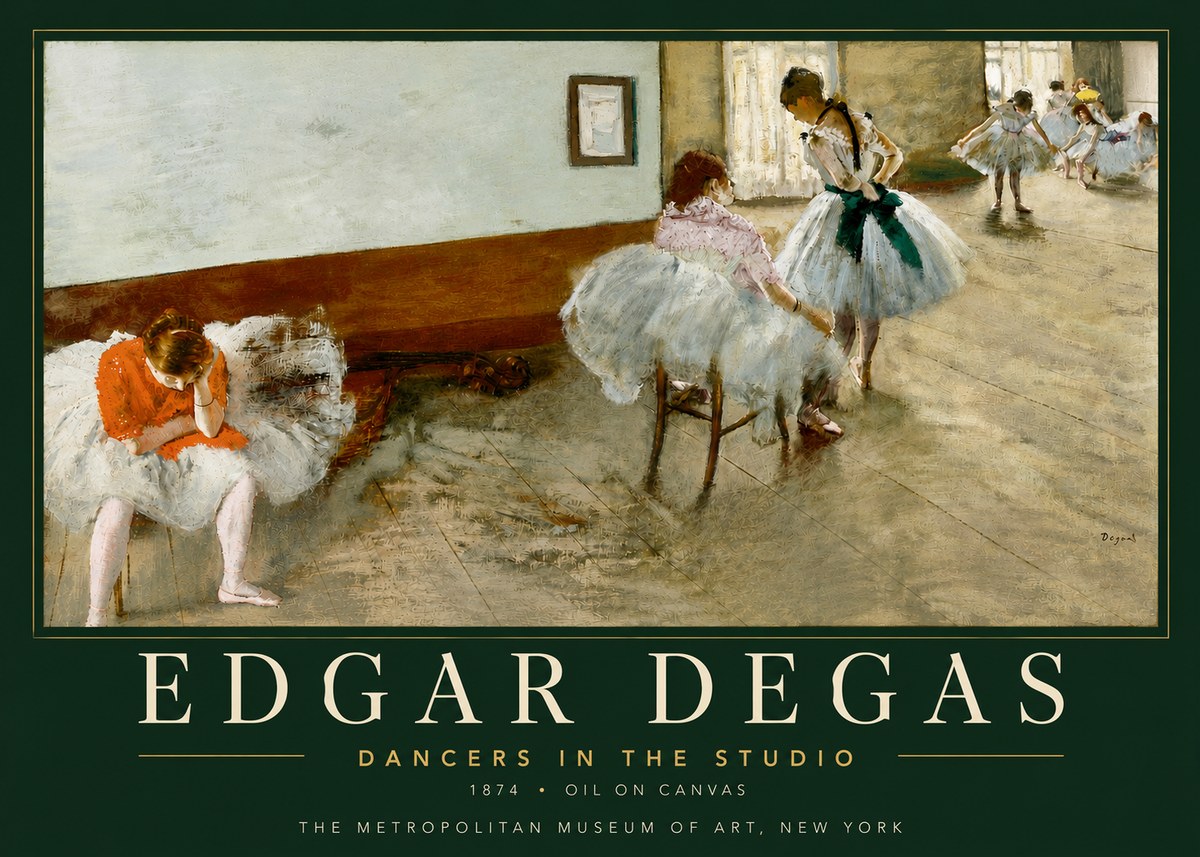 Edgar Degas Dancers in the Studio No3 - Póster