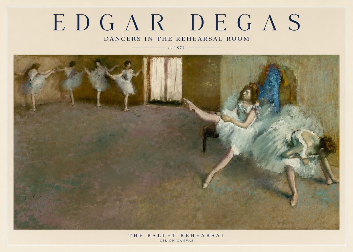 Edgar Degas The Ballet Rehearsal No1 - Póster