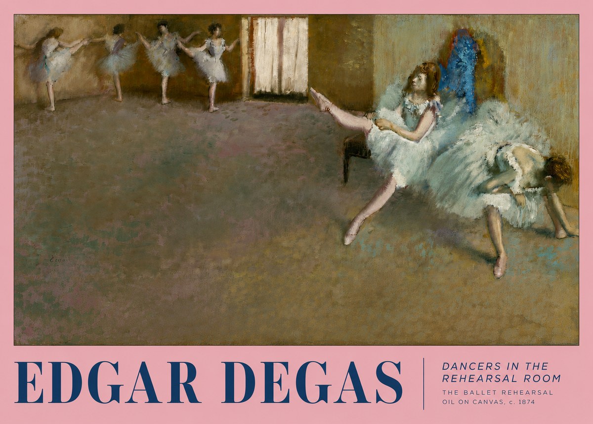 Edgar Degas The Ballet Rehearsal No2 - Póster