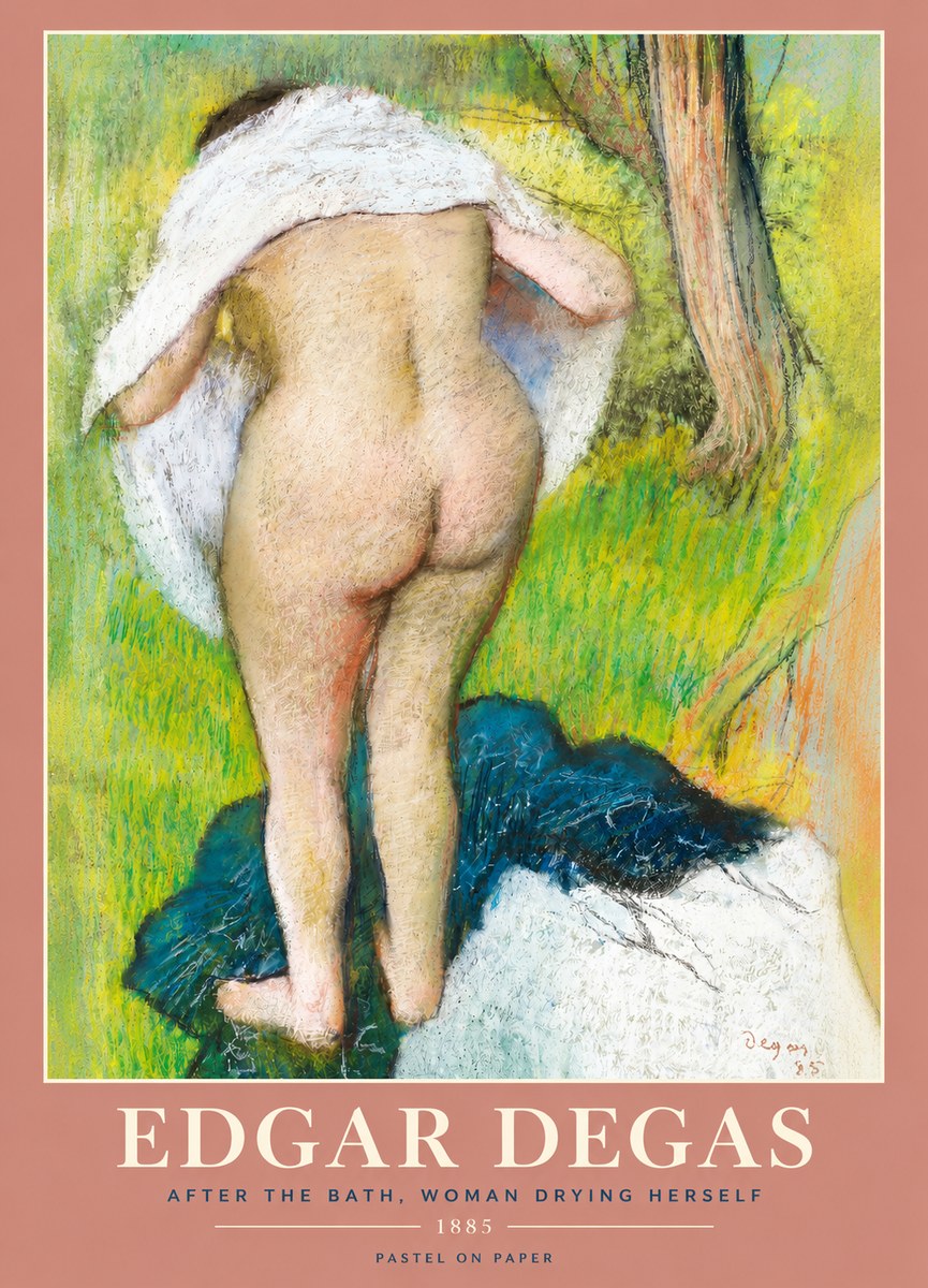 Edgar Degas After the Bath, Woman Drying Herself No2 - Póster