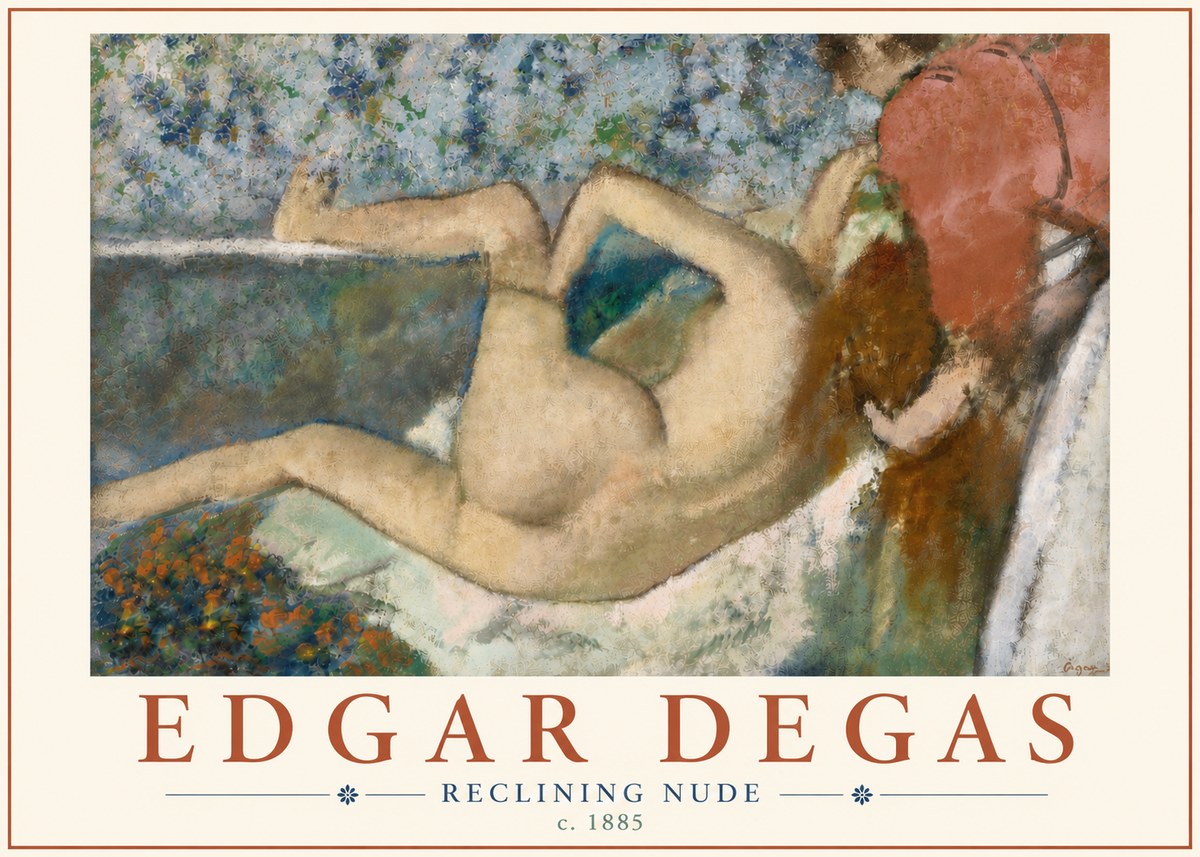 Edgar Degas Reclining Nude No6 - Póster