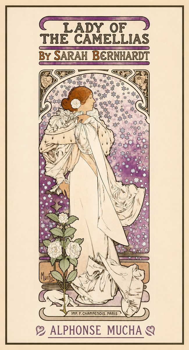 Mucha Lady of the Camellias No1 - Póster