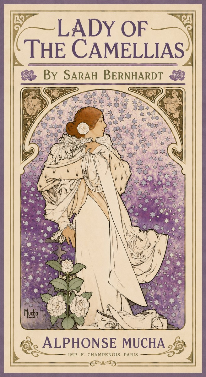Mucha Lady of the Camellias No6 - Póster