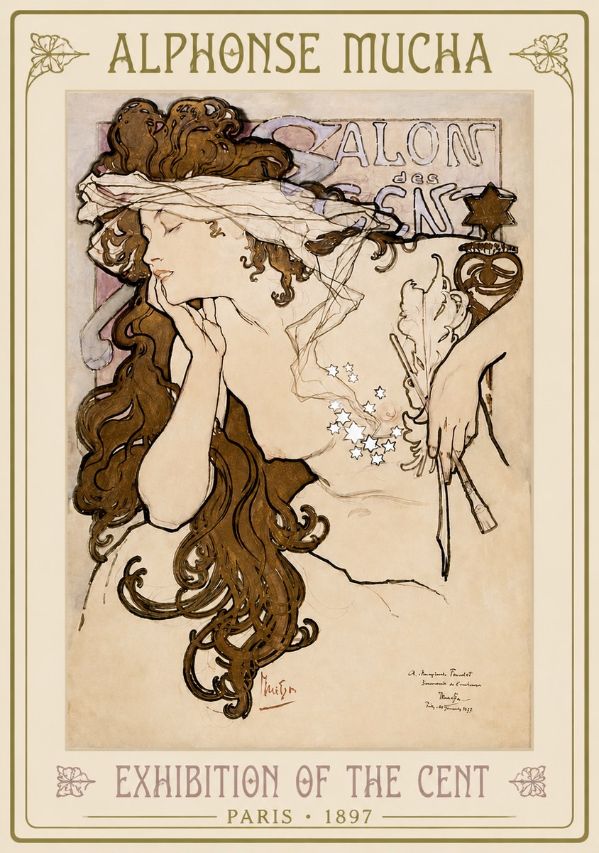Mucha Salon Des Cent No2 - Póster