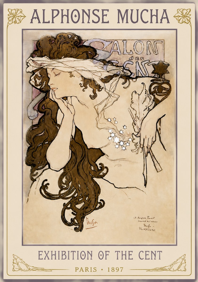 Mucha Salon Des Cent No4 - Póster