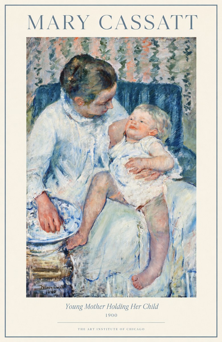Mary Cassatt Young Mother Holding Her Child No1 - Póster