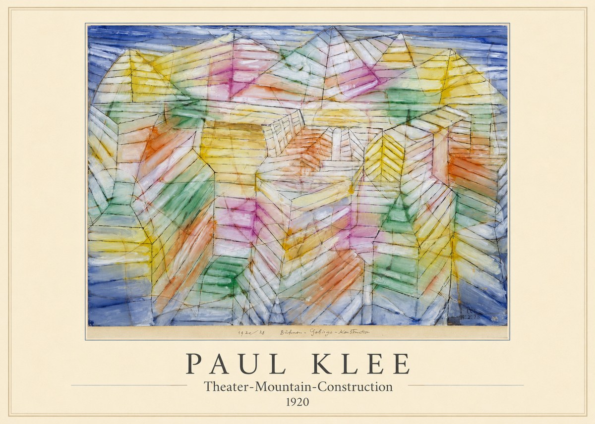Paul Klee Theater-mountain-construction No3 - Póster