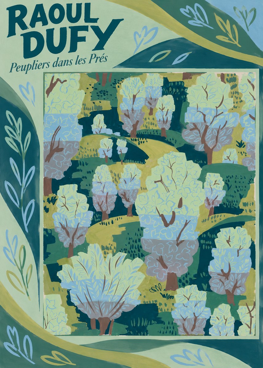 Raoul Dufy Peupliers Dans Les Prés No5 - Póster